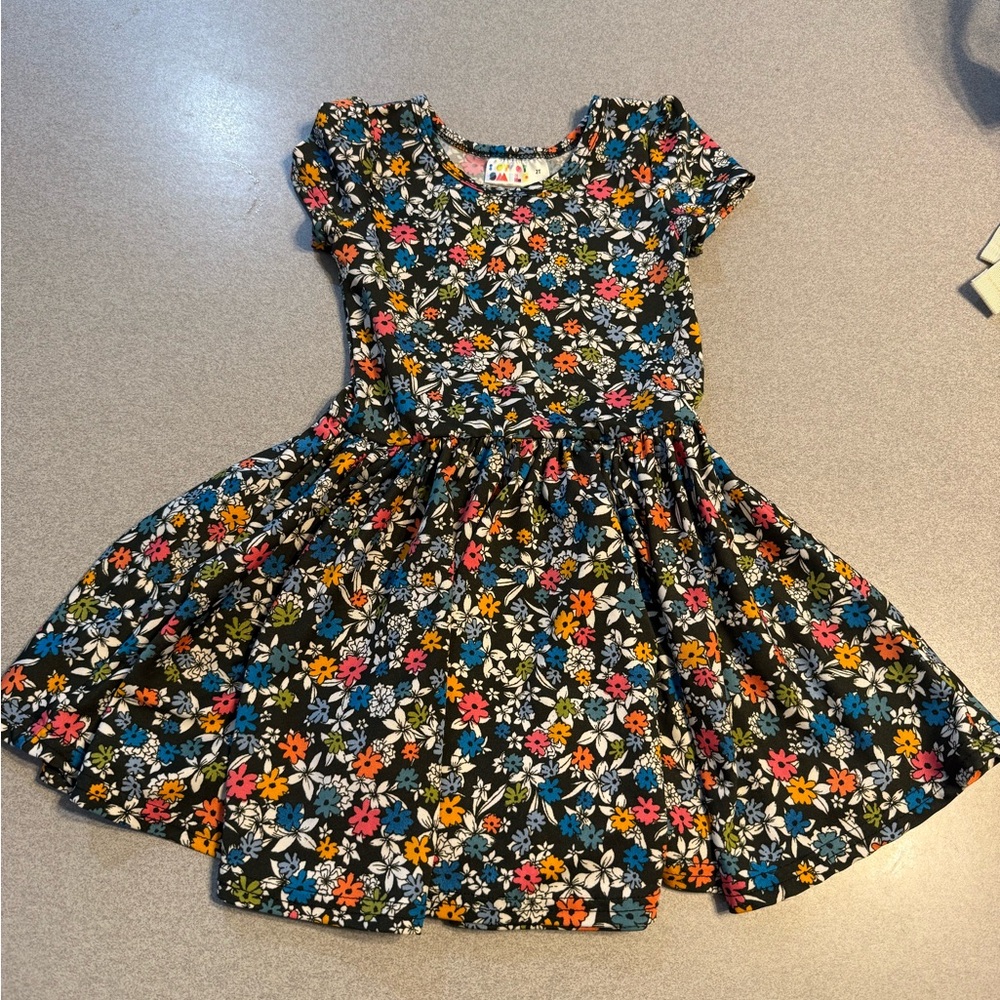 Floral Kids Dress - Multicolor